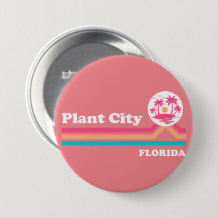 Chapa Redonda De 7 Cm Vintage Plant City Florida