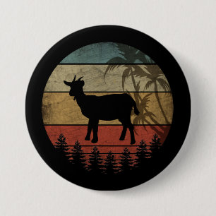 CHAPA REDONDA DE 7 CM VINTAGE RETRO GOAT