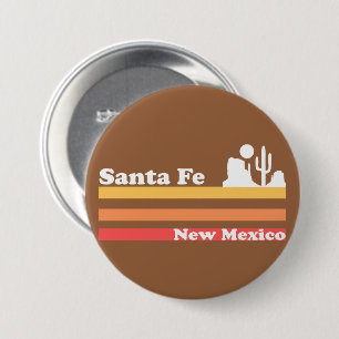 Chapa Redonda De 7 Cm Vintage Santa Fe Nuevo México