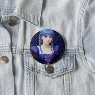 Chapa Redonda De 7 Cm Violet la chica de la oscura academia linda Arte d