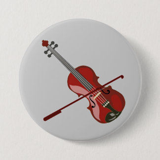 Chapa Redonda De 7 Cm Violín