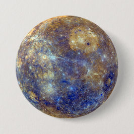 Chapa Redonda De 7 Cm Vista colorida del mercurio