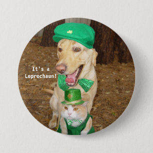 Chapa Redonda De 7 Cm Vista del Leprechaun