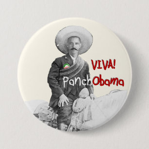 Chapa Redonda De 7 Cm Viva PanchObama