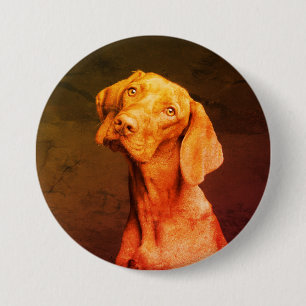 Chapa Redonda De 7 Cm Vizsla