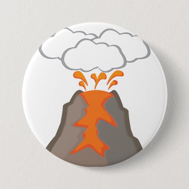 Chapa Redonda De 7 Cm Volcán (Anverso)