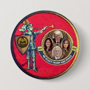 Chapa Redonda De 7 Cm Volver a elegir Trump 2020