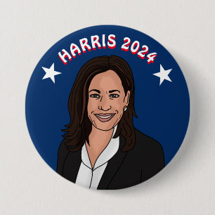 Chapa Redonda De 7 Cm Votación por Kamala Harris 2024