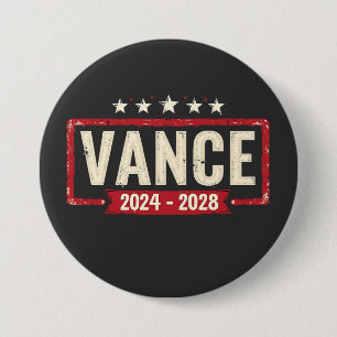 Chapa Redonda De 7 Cm Votación presidencial de Jd Vance Trump 2028