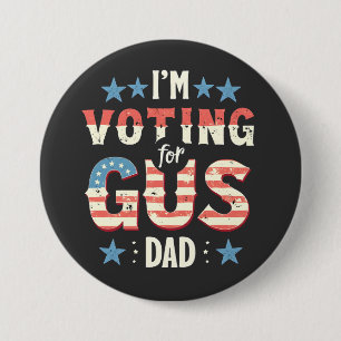Chapa Redonda De 7 Cm Votaré por las elecciones de Gus Dad Harris Walz