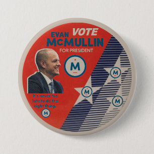 Chapa Redonda De 7 Cm Voto Evan McMullin 2016