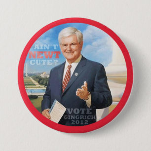 Chapa Redonda De 7 Cm Voto Gingrich 2012