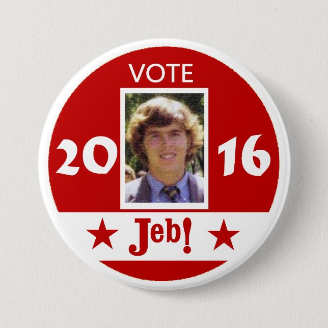 Chapa Redonda De 7 Cm Voto Jeb 2016 (Anverso)