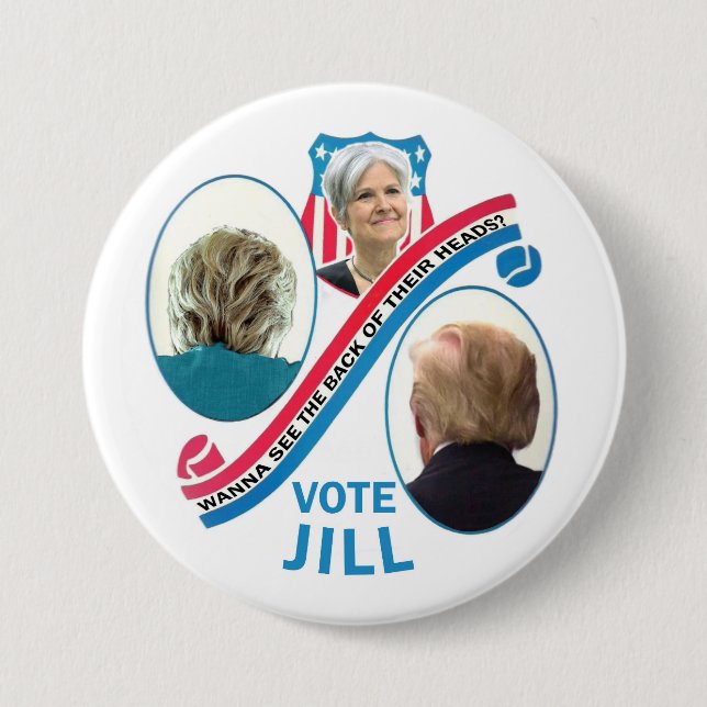 Chapa Redonda De 7 Cm Voto Jill Stein 2016 (Anverso)