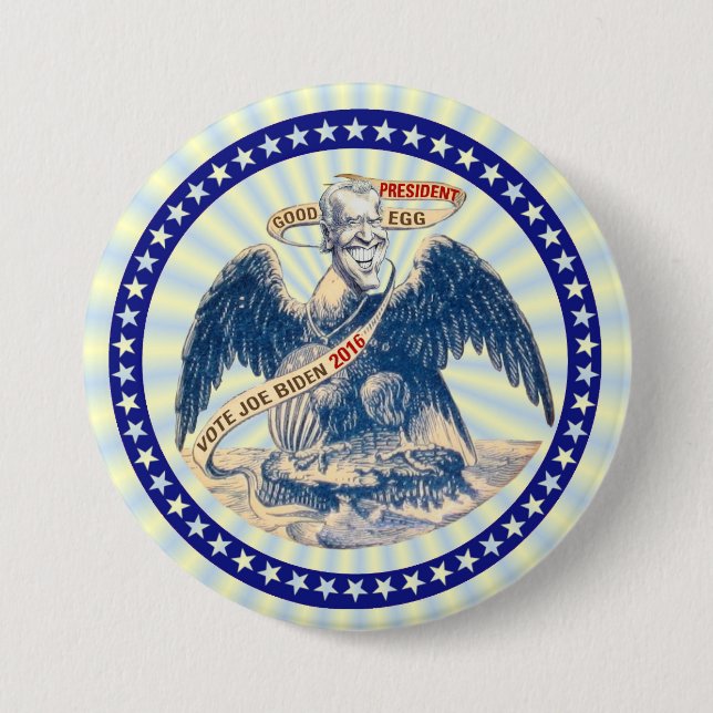 Chapa Redonda De 7 Cm Voto para Joe Biden 2016 (Anverso)