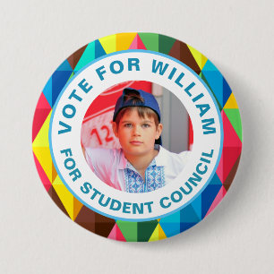 Chapa Redonda De 7 Cm Voto para presidente de clase: Consejo estudiantil