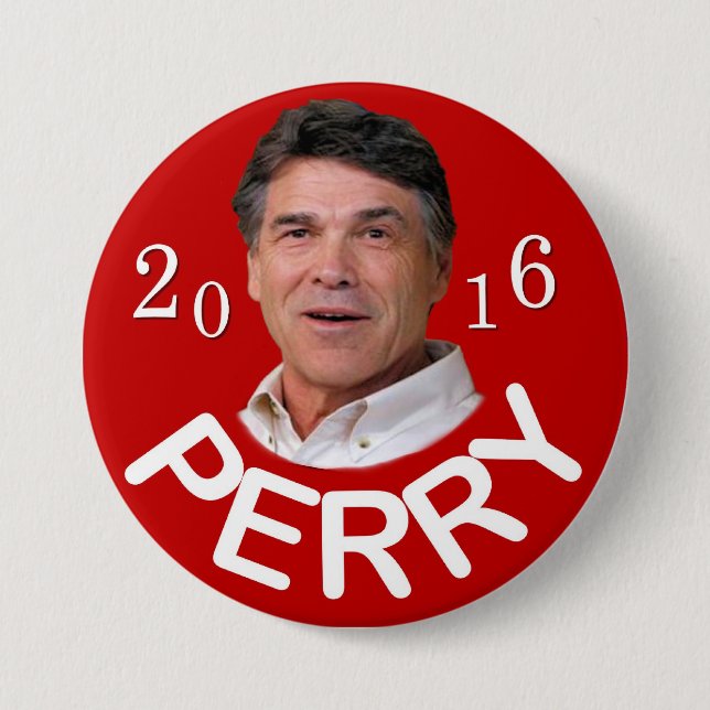 Chapa Redonda De 7 Cm Voto Rick Perry 2016 (Anverso)