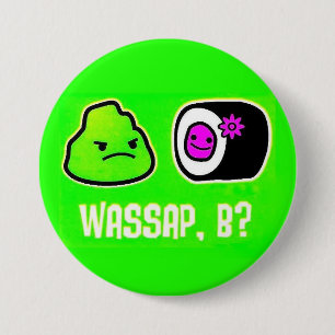 Chapa Redonda De 7 Cm ¿Wasap, B?