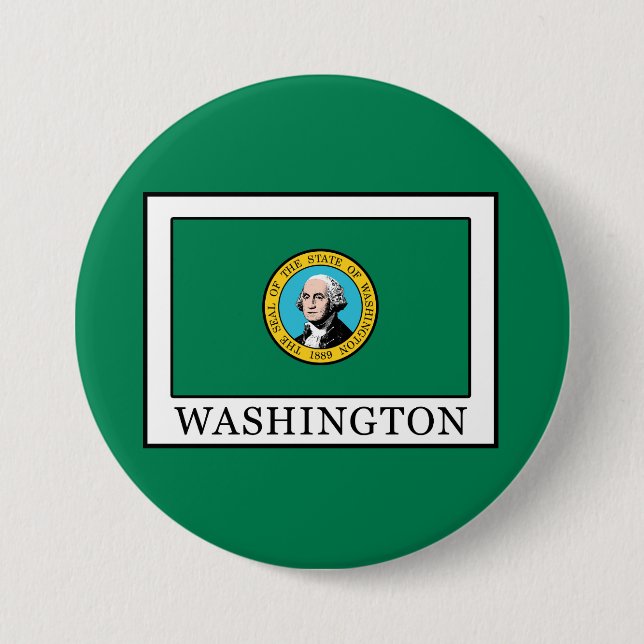 Chapa Redonda De 7 Cm Washington (Anverso)