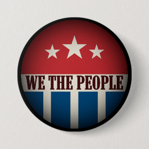 Chapa Redonda De 7 Cm We the People Retro