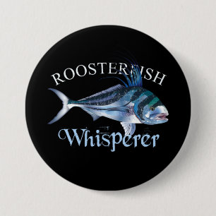 Chapa Redonda De 7 Cm Whisperer de Roosterfish de color oscuro