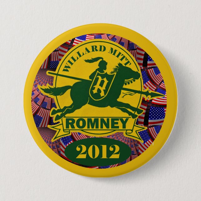 Chapa Redonda De 7 Cm Willard Mitt Romney 2012 (Anverso)