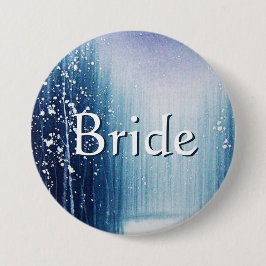 Chapa Redonda De 7 Cm Winter Egrets Bride Button