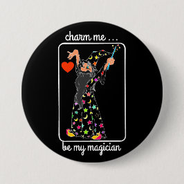 Chapa Redonda De 7 Cm wizard charm me