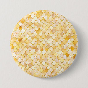 Chapa Redonda De 7 Cm Wonky Watercolor Gold Purpurina Escaparates de sir