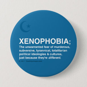 Chapa Redonda De 7 Cm Xenofobia definida
