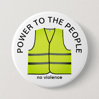 Chapa Redonda De 7 Cm yellow vest protest button