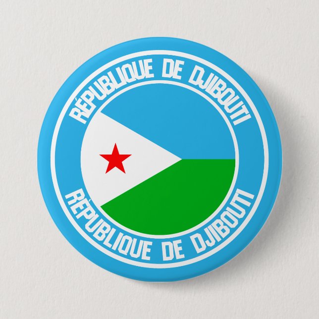 Chapa Redonda De 7 Cm Yibuti Round Emblem (Anverso)