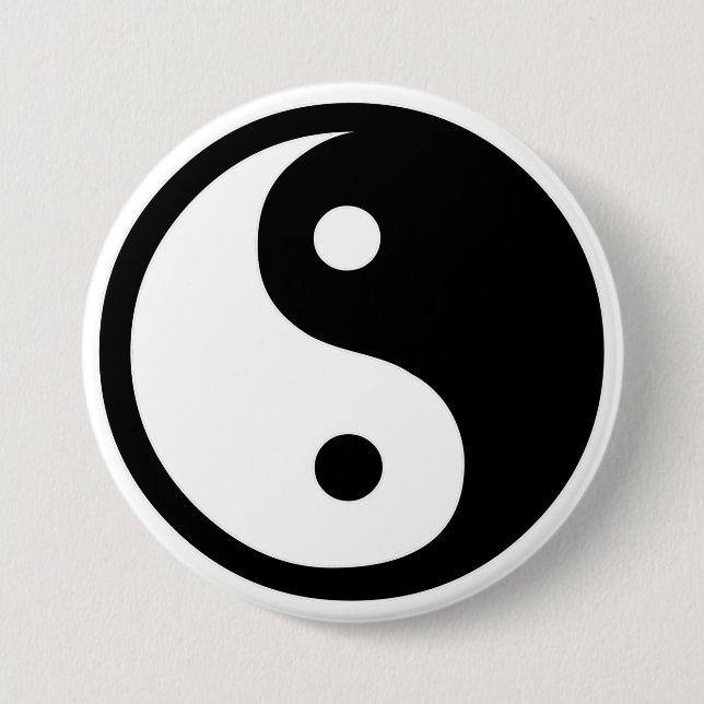Chapa Redonda De 7 Cm Ying Yang (Anverso)