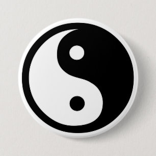 Chapa Redonda De 7 Cm Ying Yang