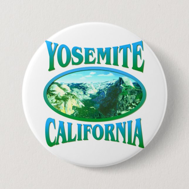 Chapa Redonda De 7 Cm Yosemite California (Anverso)