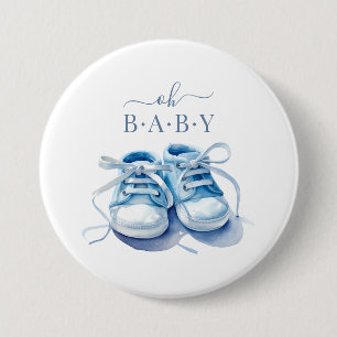 Chapa Redonda De 7 Cm Zapatillas de bebé Llenado minimalista Niño
