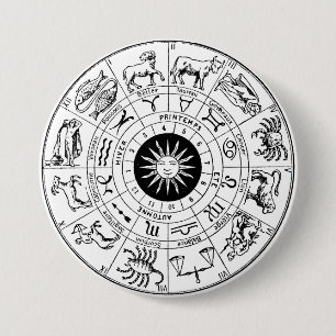 Chapa Redonda De 7 Cm Zodiac