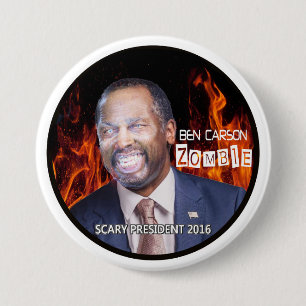 Chapa Redonda De 7 Cm Zombi Ben Carson 2016