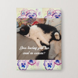 Chapa Regalo de gatos graciosos de cumpleaños de tuxedo