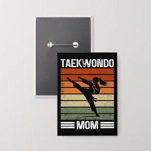 Chapa Regalo de mamá de artes marciales retro de taekwon