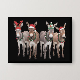 Chapa Regalo de Navidad para Amantes de Burros Granja Na