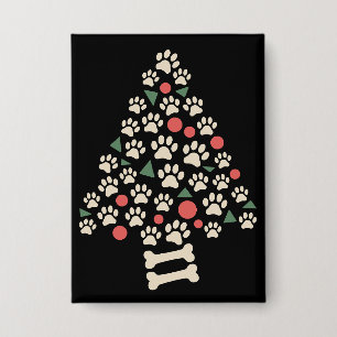 Chapa Regalo de Navidad para Amantes de Perros Árbol de 