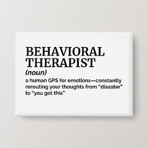 Chapa Regalo de terapeuta conductual - Definición divert