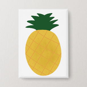 Chapa Regalo de verano de piña tropical amarilla para am