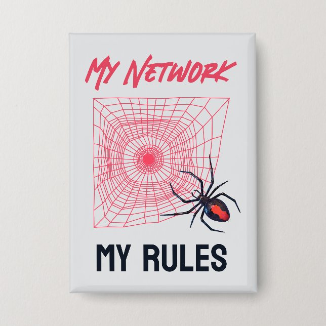 Chapa Regalo divertido para el administrador de la red d (Anverso)