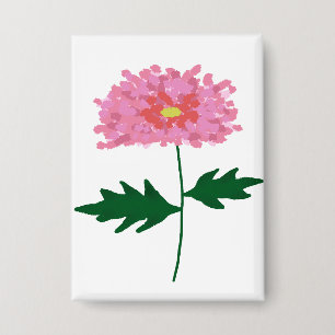 Chapa Regalo floral de crisantemo rosa