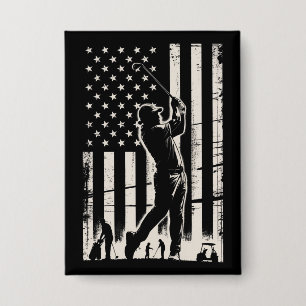 Chapa Regalos de bandera americana de golf Cumpleaños Dí