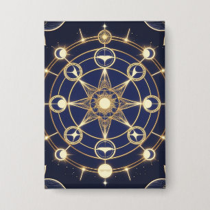 Chapa Resplandor Divino – Mandala Dorado del Despertar