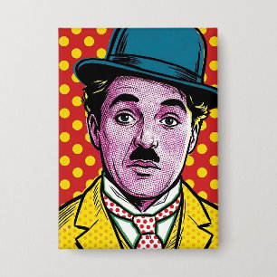 Chapa Retrato Cinematográfico Retro Pop Art de Chaplin c