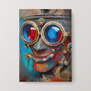 Chapa Retrato de Steampunk El Hombre de Hojalata